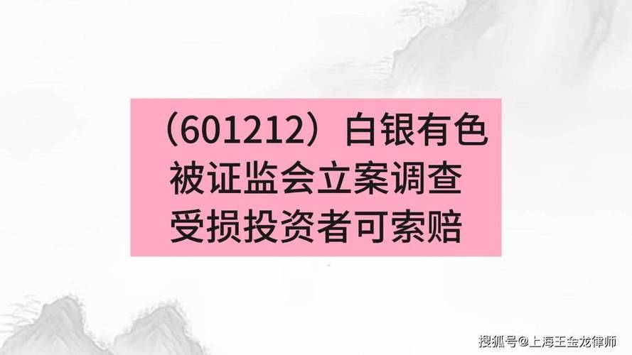 白银有色股票诊断_白银有色立案调查_白银有色内控漏洞