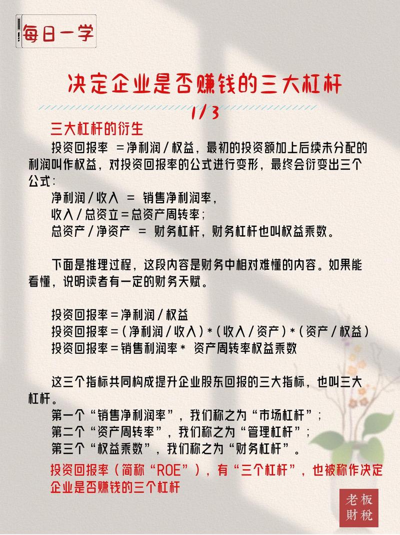 经营杠杆1.5意味着什么？手把手教你计算关键财务指标