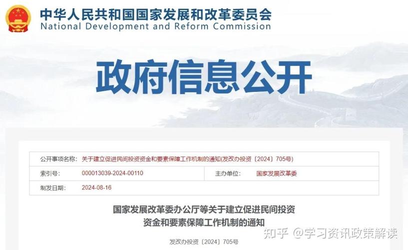 国家发展改革委完善政策环境加大民间投资发展支持力度意见